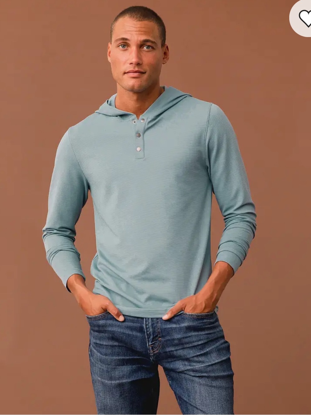 Outpost Makers Ribbed Quarter Snap Hoodie